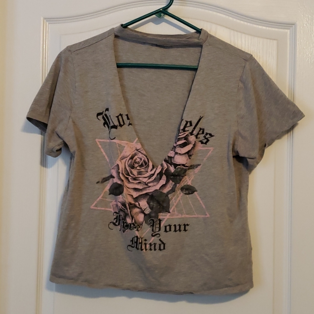 Local Lab "Los Angeles Free Your Mind" Grey Tee LG